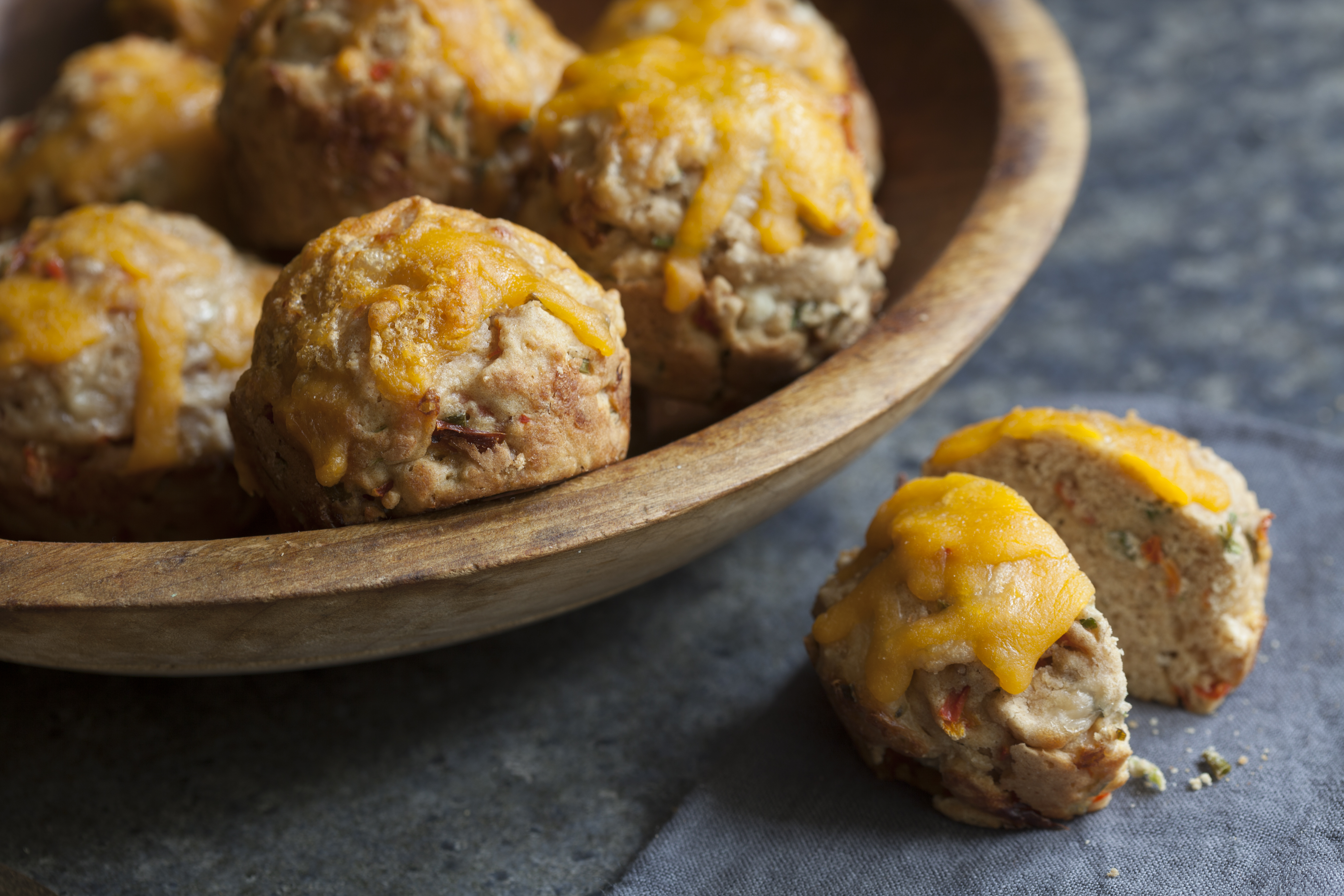 Cheesy Pepper Chive Muffins