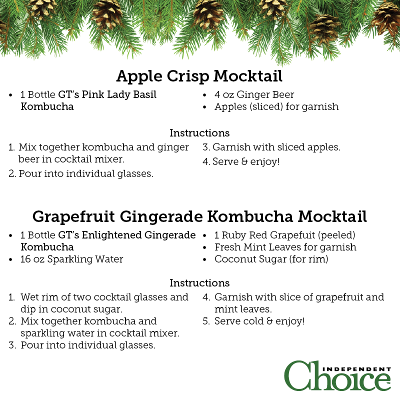 Apple Crisp & Grapefruit Gingerade Mocktails