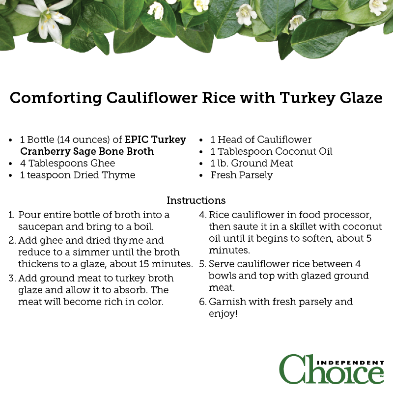 Cauliflower Rice with Turkey Glaze