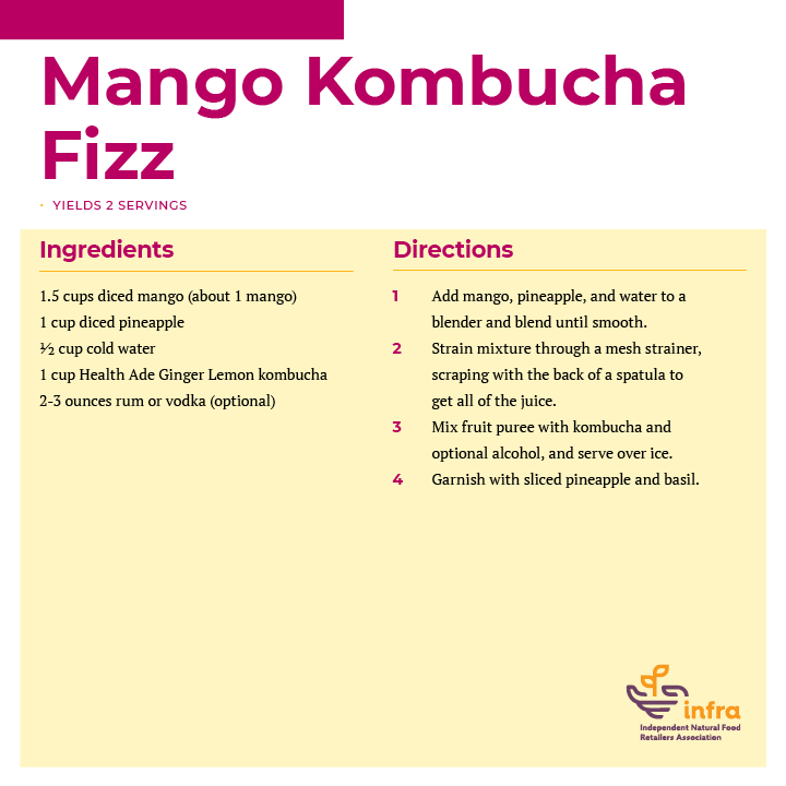Mango Kombucha Fizz