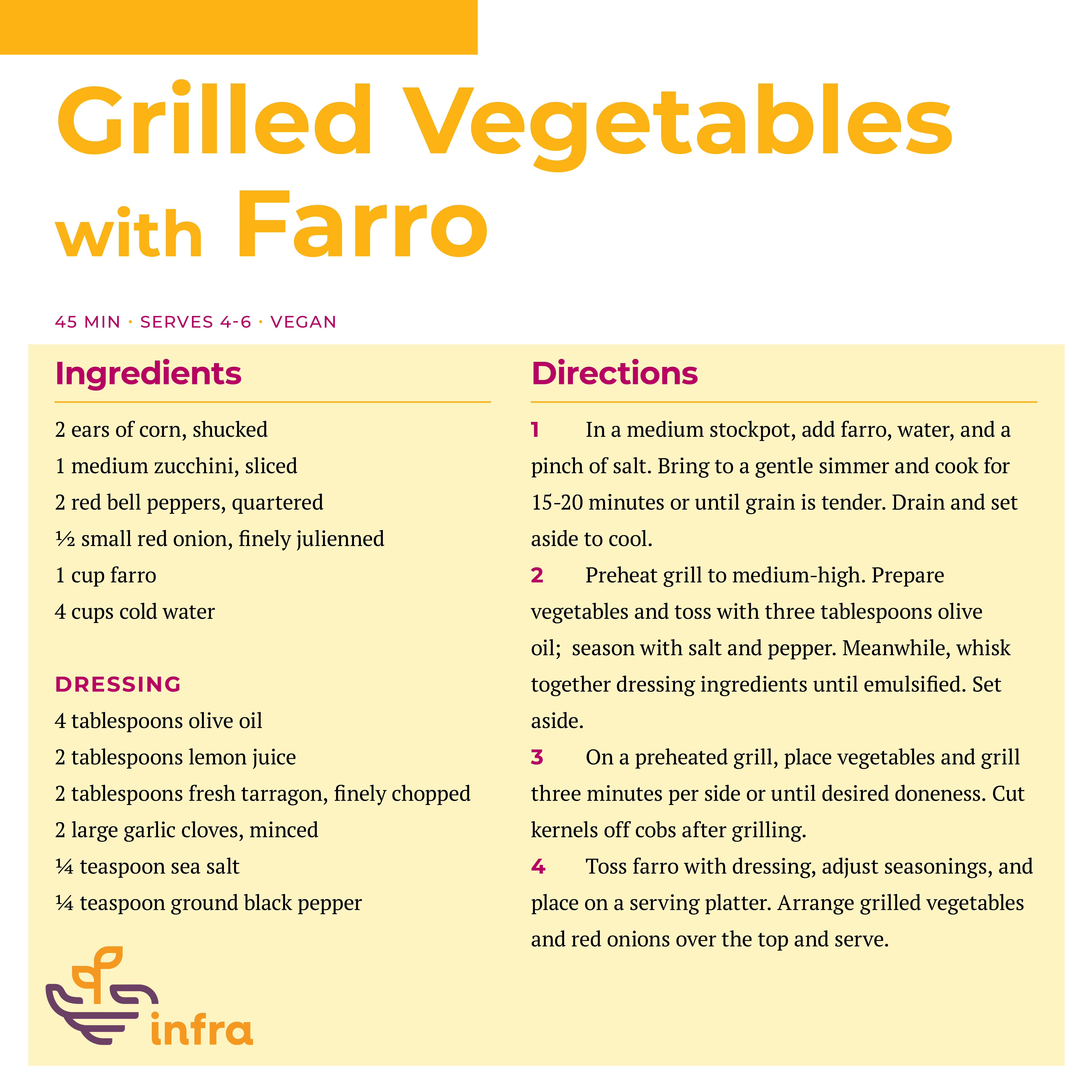Grilled Vegetables with Farro
