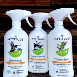 Attitude's Three Spray Bottles of Kitchen, All-Purpose and Bathroom Cleaner